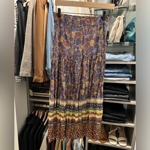 Current Air - Floral Bohemian Maxi Skirt - M